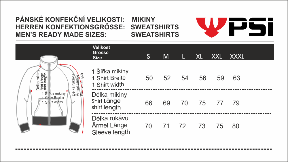 Velikostní tabulka_PSí_mikiny_pánské_NARVIK.png - PSí Hubík 